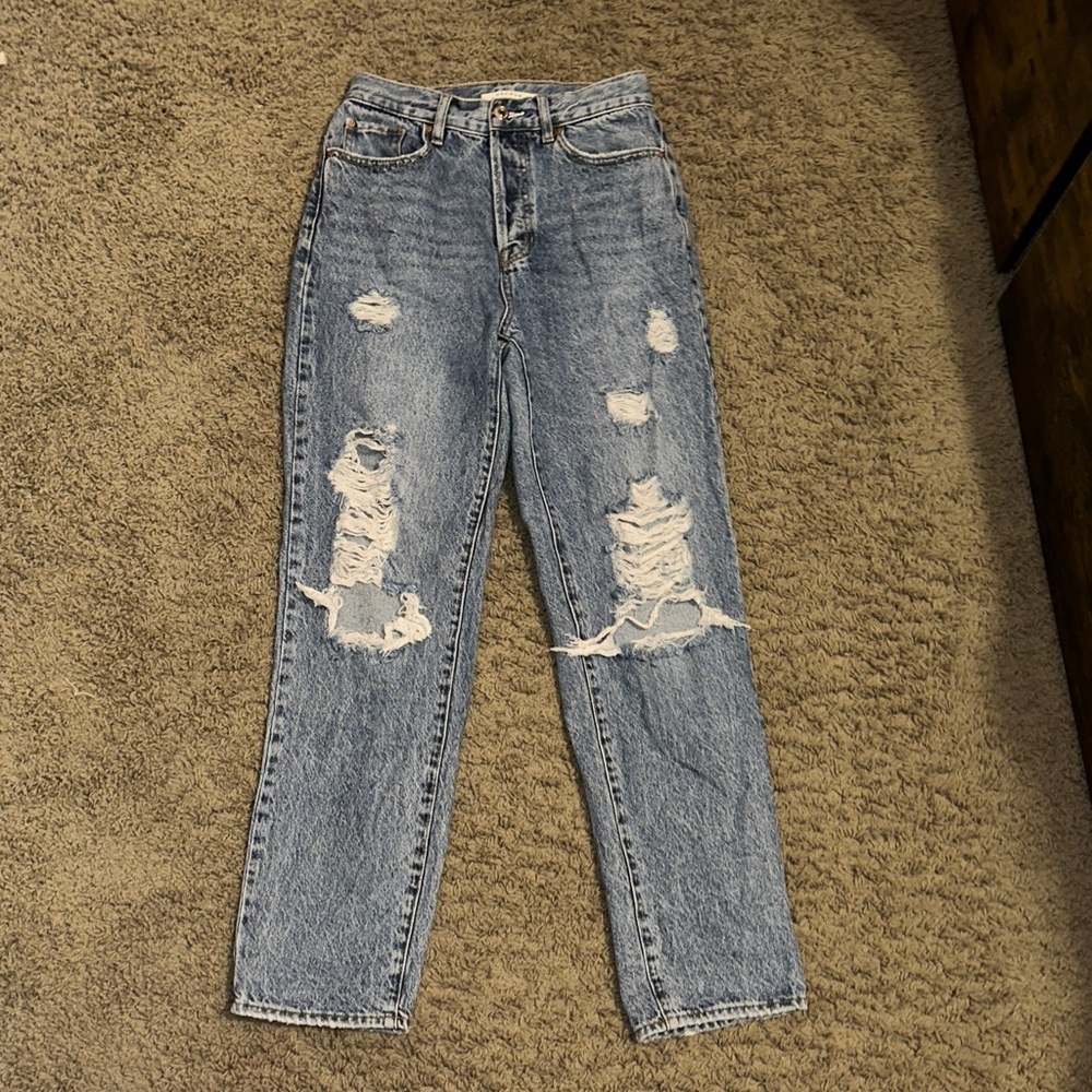 Women’s Pacsun Dad Jeans Distressed Blue Women's Jeans Size 25